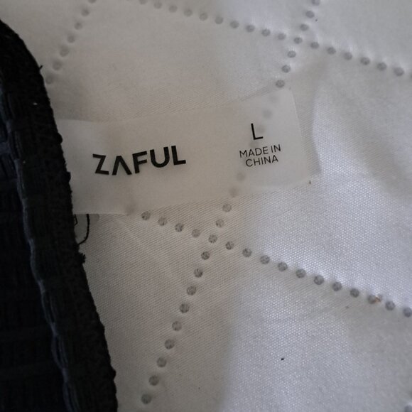 ZAful Ribbed One Piece Scoop Neck High Cut Spaghetti Strap Bathing Suit Lg NWT - Picture 8 of 9